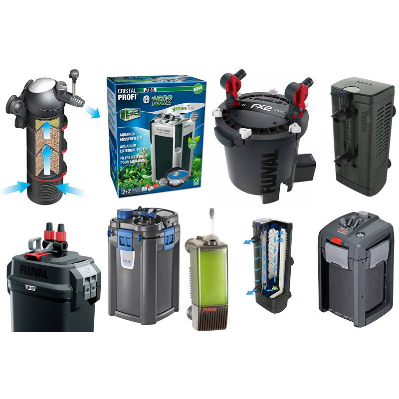 Aquarium filters - internal and external canister filters.