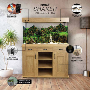 Fluval Shaker 345L Aquarium and Cabinet features