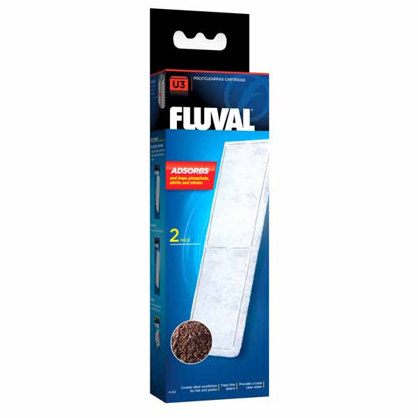 Fluval U3 Poly-Clear cartridge, 2-pack