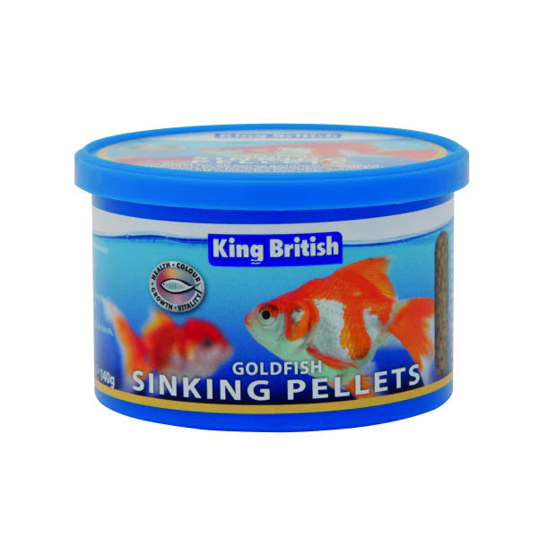 King British Goldfish Sinking Pellets 140g Wharf Aquatics