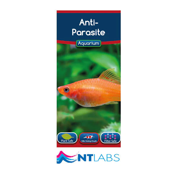NT Labs Anti-Parasite aquarium fish treatment.